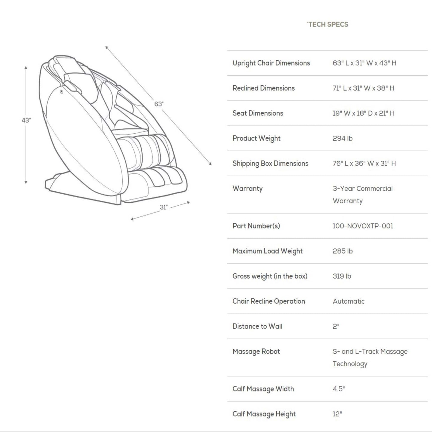 Human Touch Novo XT PRO Massage Chair Salon Equipment Human Touch