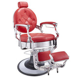 DIR Barber Chair Vanquish Chrome-2111 Salon Equipment Dream In Reality Red