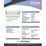 ProSun Luxura X3 36X-P 12 Minute Tanning Bed Replacement Lamp Kit Lamps ProTech