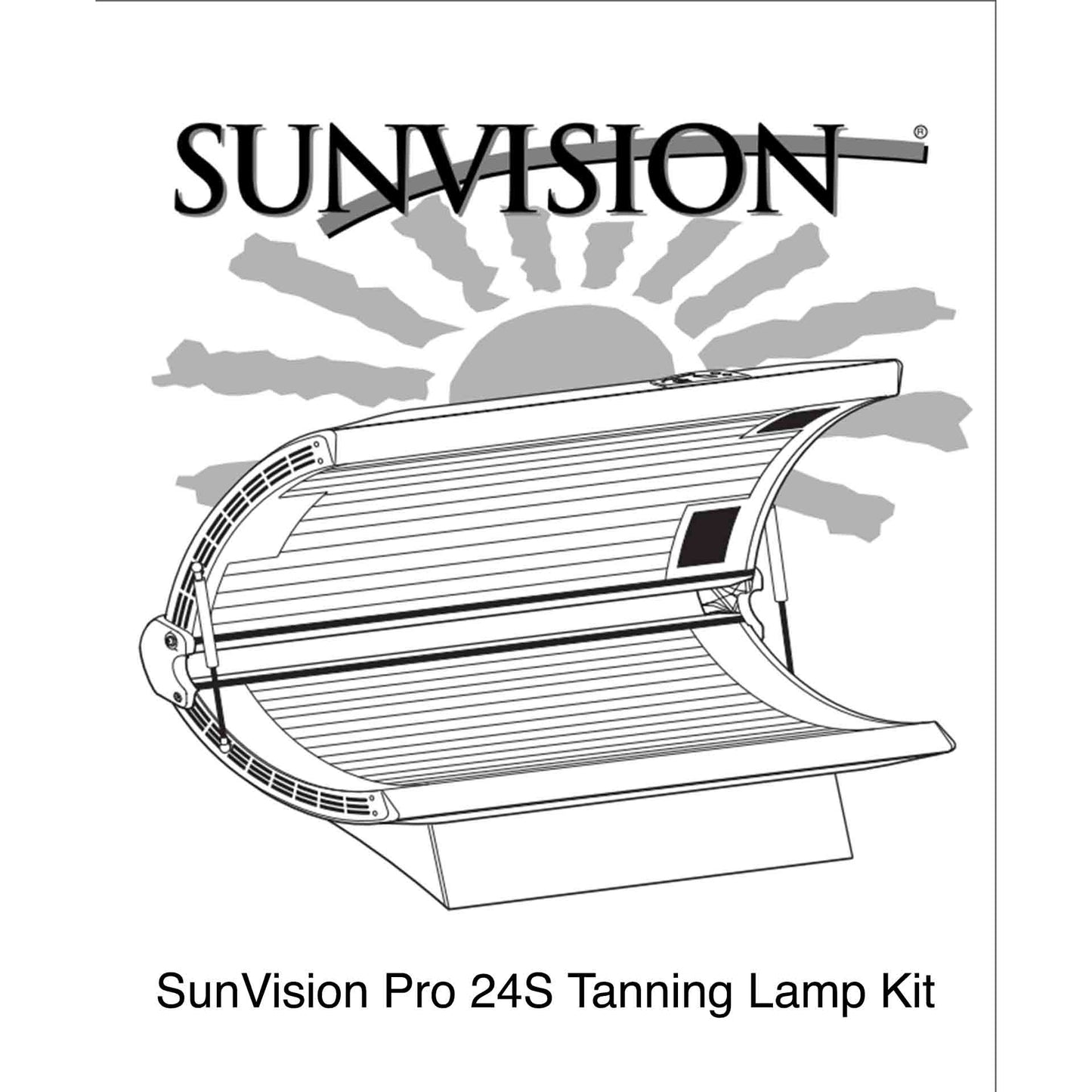 Sunvision 24S Tanning Bed (2004 Model Year) - Replacement Tanning Lamp Kit Lamps Sunvision