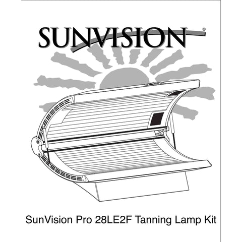 Sunvision 28LE 2F Tanning Bed - Replacement Tanning Lamp Kit Lamps Sunvision