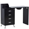 DIR Manicure Table Monoco with Dust Extractor-3405 Salon Equipment Dream In Reality Black Add Glass Protector (+$79.00)