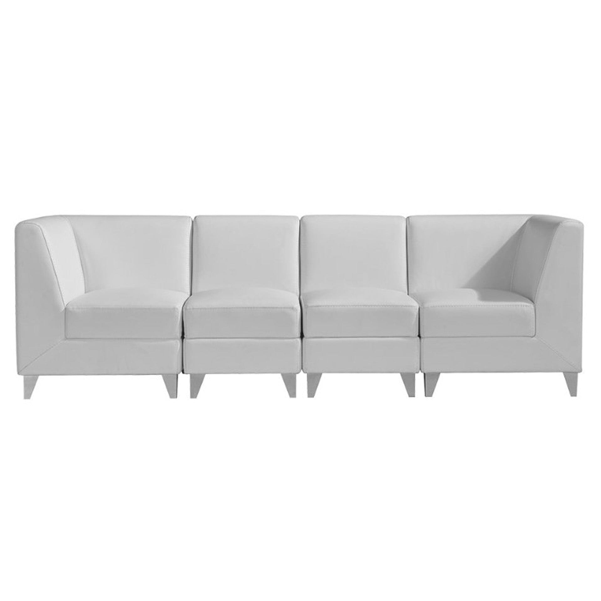 DIR Magic Cubo Waiting Bench - 4 Seats Salon Equipment Dream In Reality White 