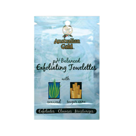 Australian Gold Exfoliating Towelette Individual .19 OZ. (10 Pack)