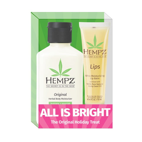 Hempz All is Bright Moisturizing Lotion & Lip Balm Gift Set