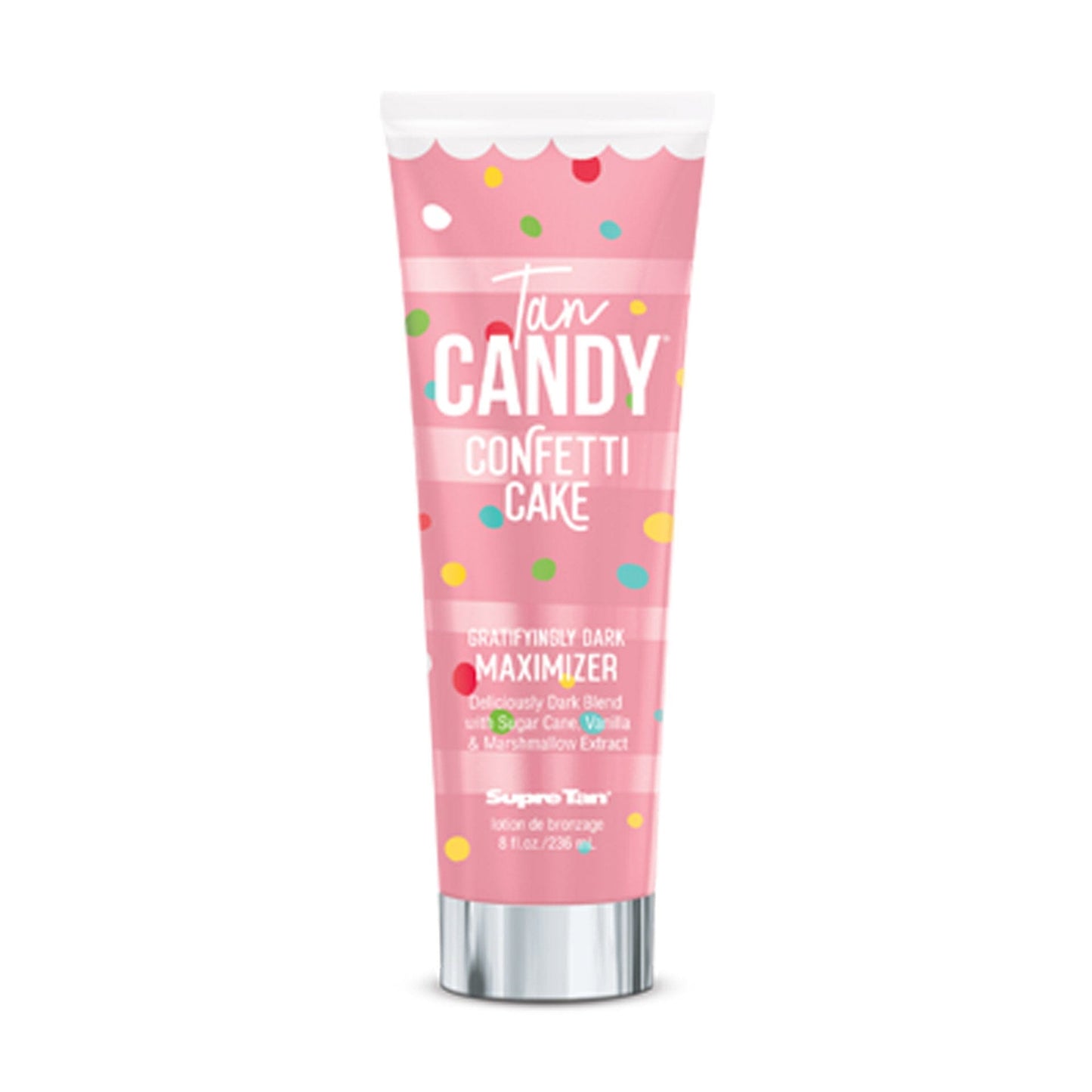 Supre Tan Candy Confetti Cake Dark Maximizer 8 oz. Tanning Lotions Supre 