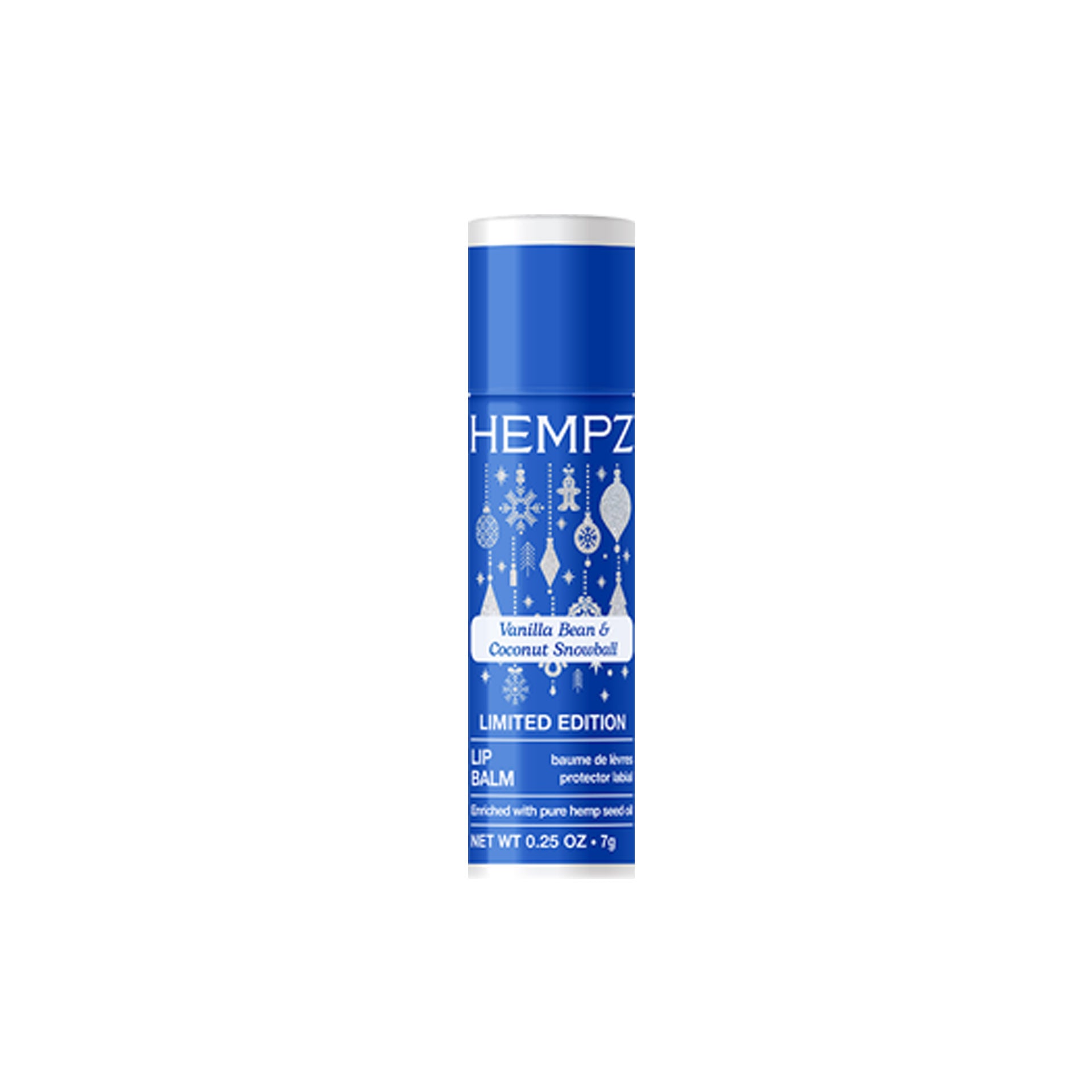 Hempz Vanilla Bean and Coconut Snowball Lip Balm .25 oz