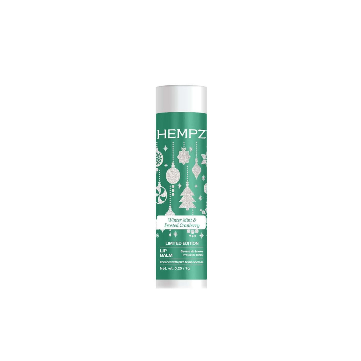 Hempz Wintermint and Frosted Cranberry Lip Balm .25 oz