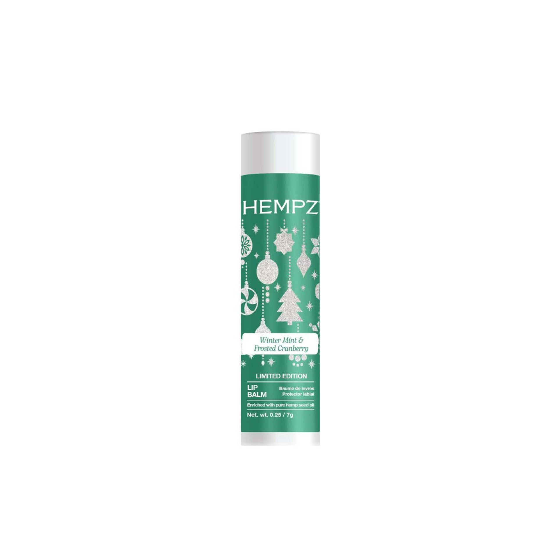 Hempz Wintermint and Frosted Cranberry Lip Balm .25 oz