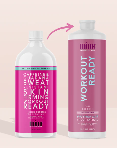 MineTan Workout Ready Pro Spray Mist 33.8 OZ. Spray Tanning Solutions MineTan 