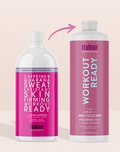 MineTan Workout Ready Pro Spray Mist 33.8 OZ. Spray Tanning Solutions MineTan 