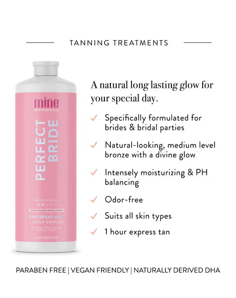 MineTan Perfect Bride Pro Mist 33.8 OZ. Spray Tanning Solutions MineTan 