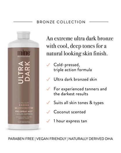 Minetan Ultra Dark Pro Mist 33.8 OZ. Self-Tanning MineTan 