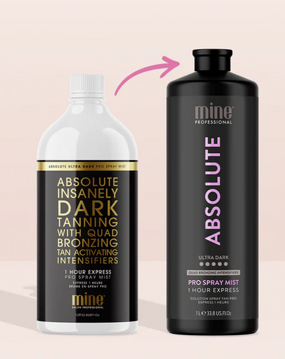 Minetan Absolute Pro Mist 33.8 OZ. Spray Tanning Solutions MineTan 