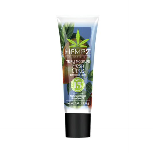 Hempz Triple Moisture Herbal Lip Balm SPF 15 .44 oz.