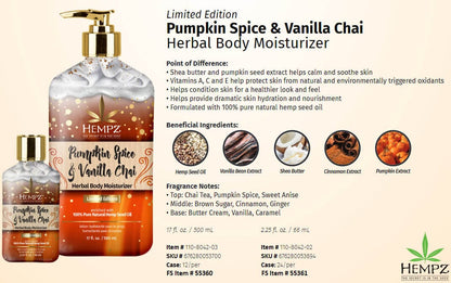 Hempz Spice to Meet You Display 17 piece Skin Care Hempz 
