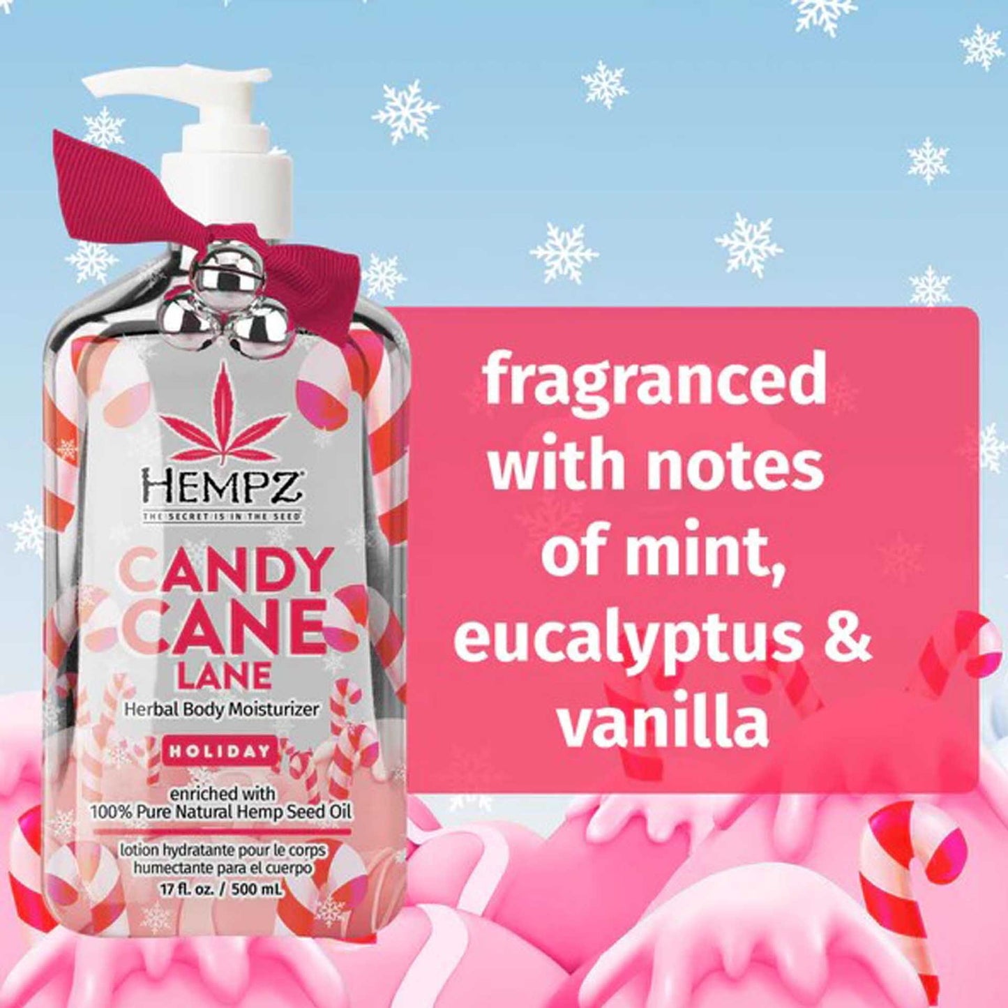 Hempz Candy Cane Lane 2 piece Holiday Gift Set Skin Care Hempz 