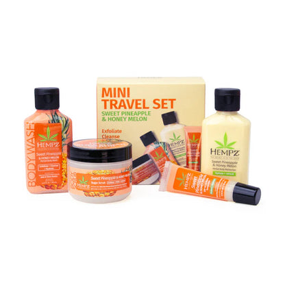 Hempz Sweet Treats 4 piece Sweet Pineapple and Honey Melon Travel Kit