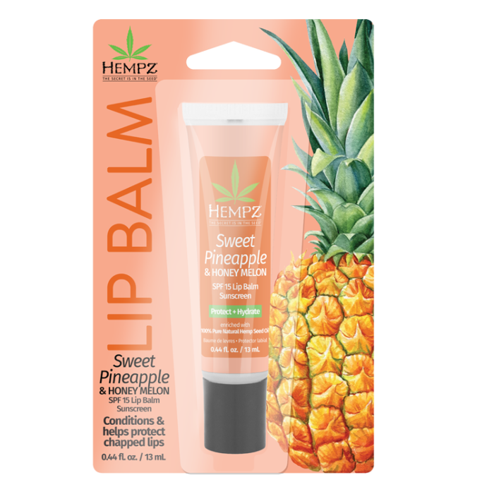 Hempz Sweet Pineapple and Honey Melon Lip Balm SPF 15 .44 oz