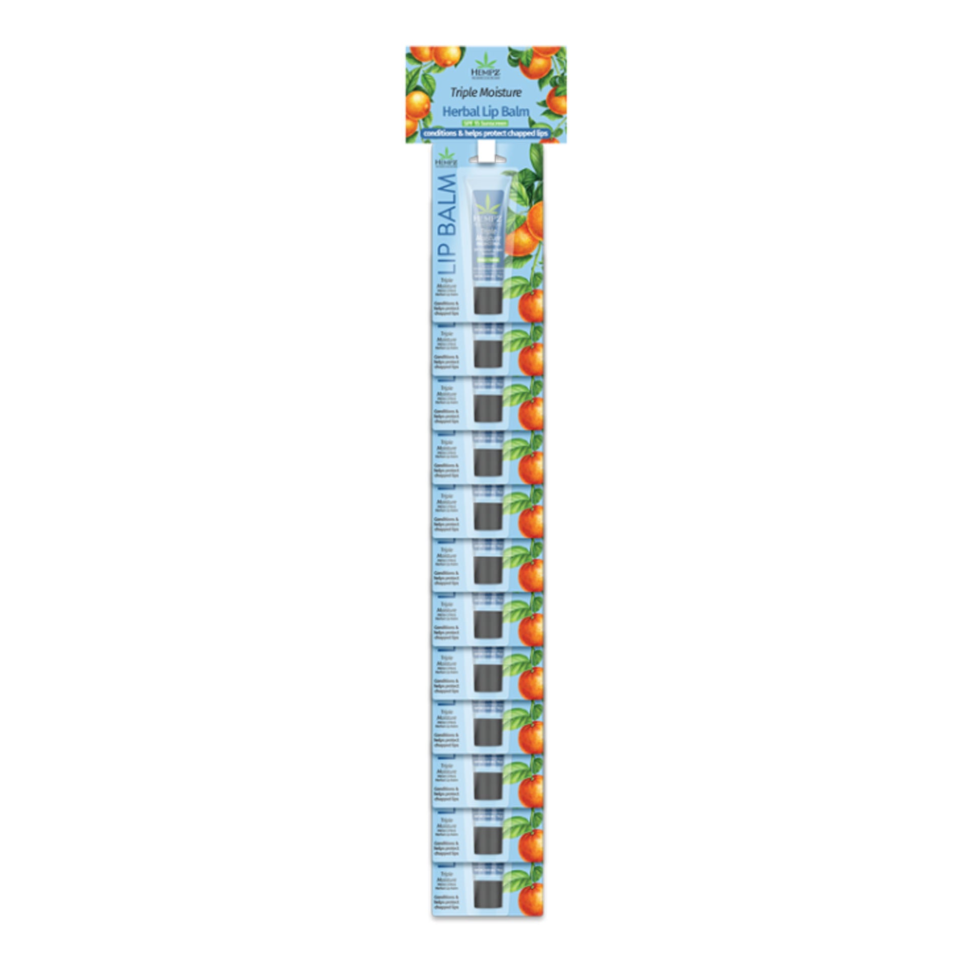 Hempz Triple Moisture Lip Balm SPF 15 Shelf Strip