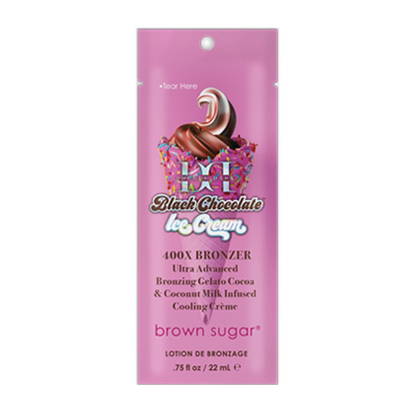 Tan Inc. Double Dark Black Chocolate Ice Cream .75 OZ. (4 Pack) Tanning Lotions Tan Inc. 