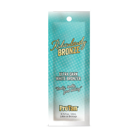 Pro Tan Ridiculously Bronze White Bronzing Lotion packette .75 oz 
