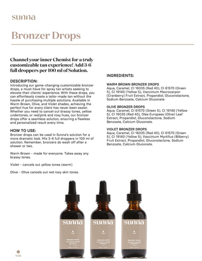 Sunna Tan Warm Brown Bronzer Drops 2 oz. Self-Tan Drops Sunna Tan 