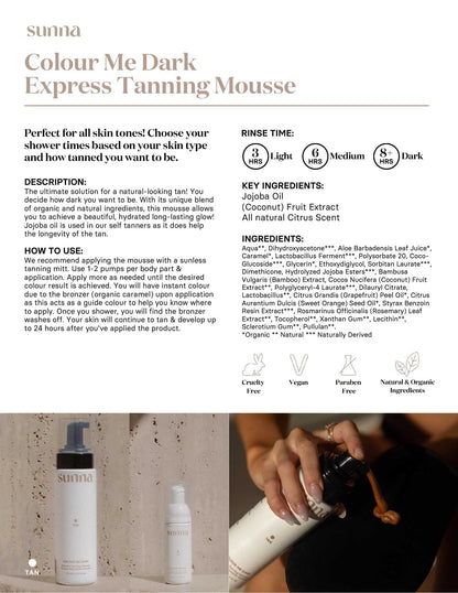 Sunna Tan Dark Express Tanning Mousse 7.1 oz. Tanning Lotions Sunna Tan 