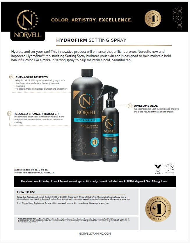 Norvell Post Sunless Hydrofirm Moisturizing Spray 8 oz bottle