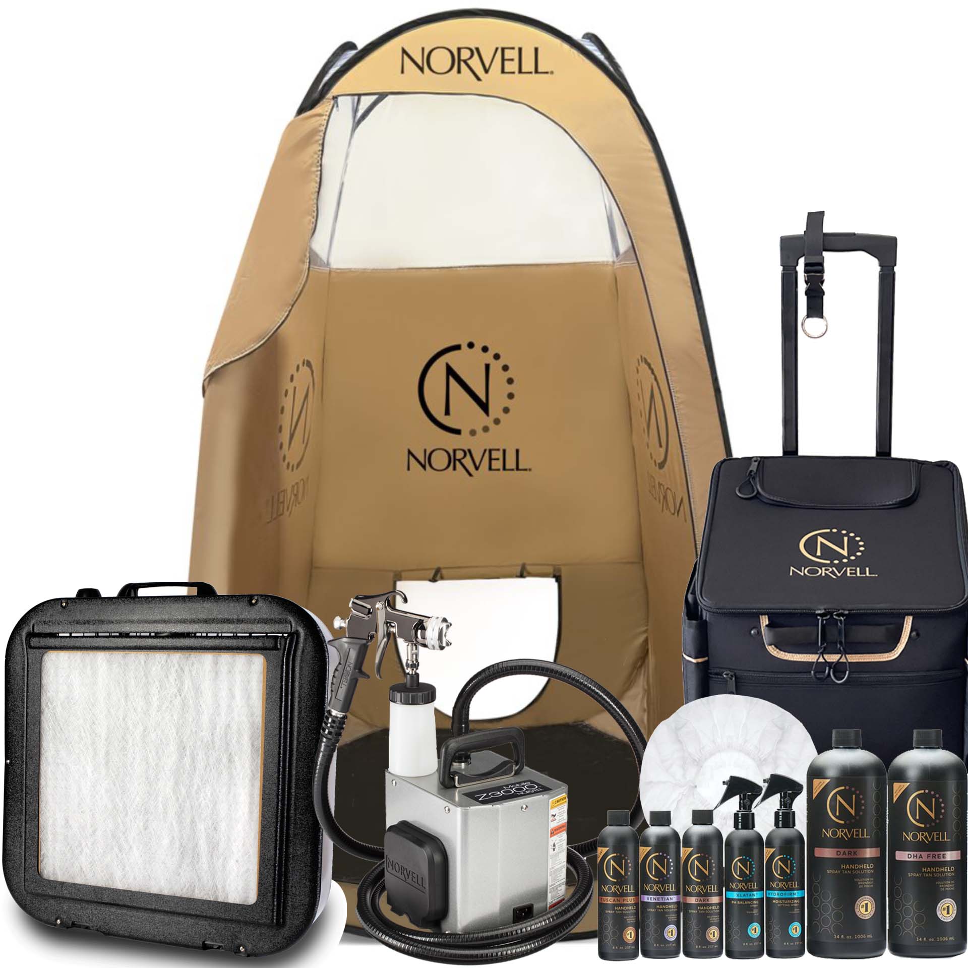 Norvell Pro Sunless Travel Kit (Z-3000) with Supplies and Training