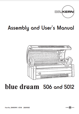 DR. KERN Blue Dream 5012 Tanning Bed Manual