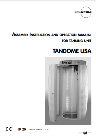 DR. KERN Tandome USA Tanning Bed Manual