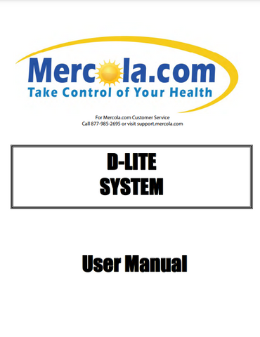 DR. MERCOLA D Lite System Tanning Bed Manual