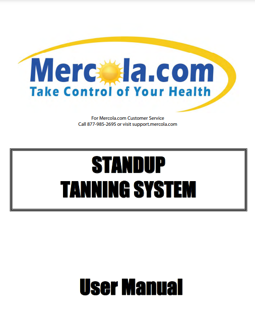 DR. MERCOLA Sunsplash 10 Standup System Tanning Bed Manual