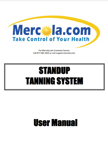 DR. MERCOLA Sunsplash 10 Standup System Tanning Bed Manual