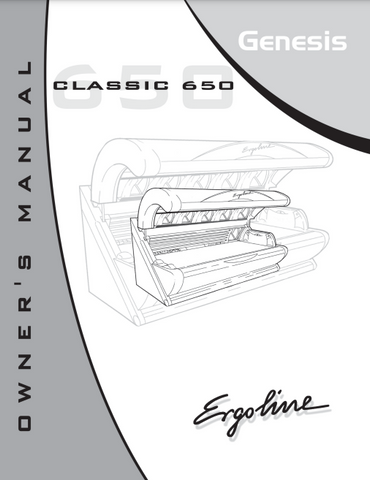 Ergoline Classic 650 Genesis 15 Min Tanning Bed Manual