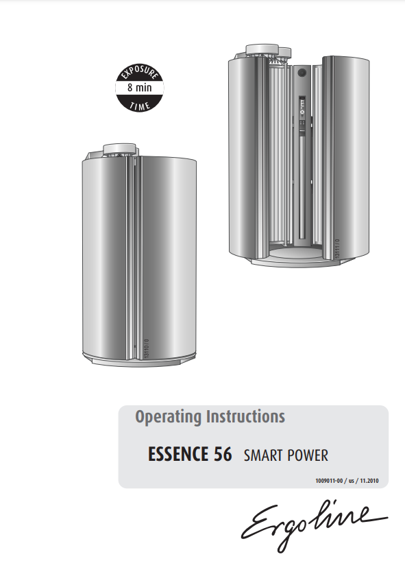 Ergoline Essence 56 Smart power 8 Min Tanning Bed Manual