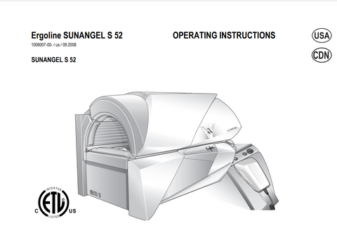 Ergoline Sun Angel S 52 20 Min Tanning Bed Manual