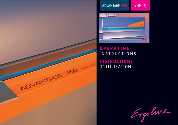 Ergoline Advantage 350 VHP 15 Tanning Bed Manual