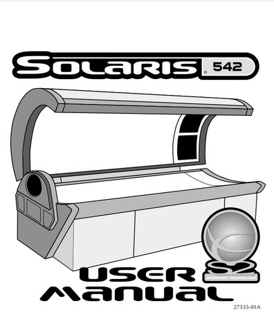 ETS Solaris 542 Tanning Bed Manual