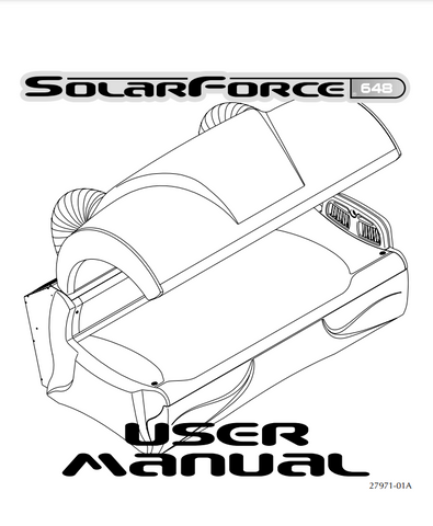 ETS Solarforce 648 Tanning Bed Manual