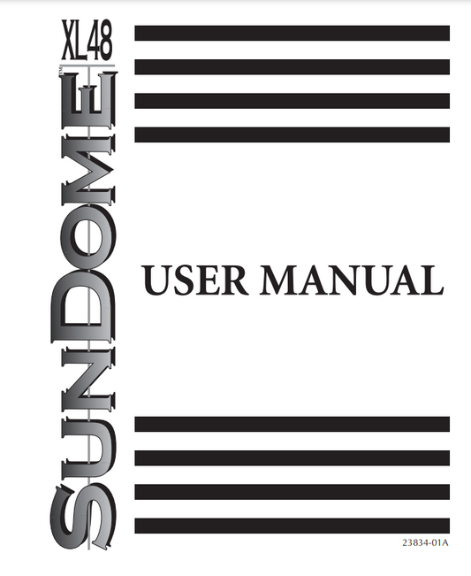 Sundome XL48 Tanning Booth Manual