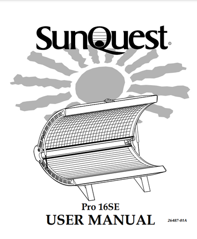 ETS SunQuest Pro 16SE Tanning Bed Manual