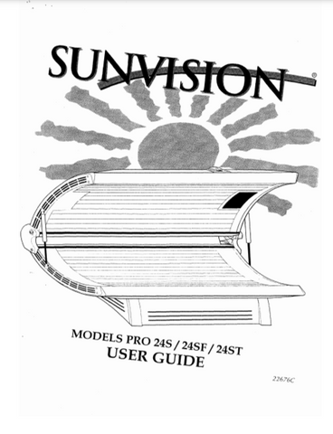 ETS SunVision Pro 24ST Tanning Bed Manual