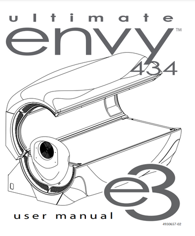 ETS 2012 E3 Envy 434 Tanning Bed Manual