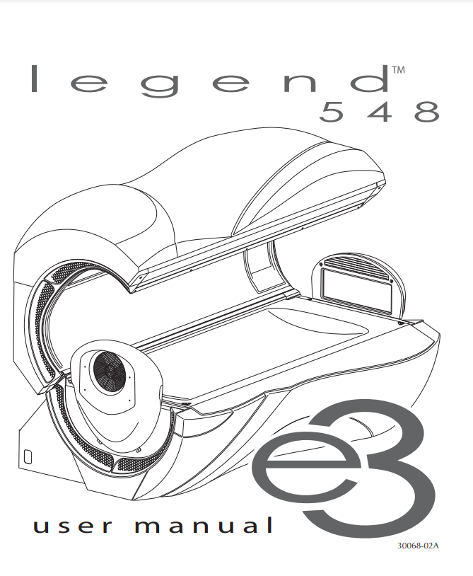 Legend 548 E3 10 Min Tanning Bed Manual