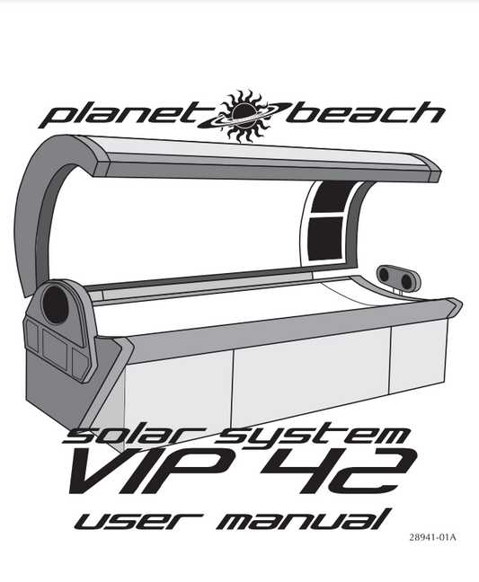 Planet Beach Solar VIP 42 Tanning Bed Manual