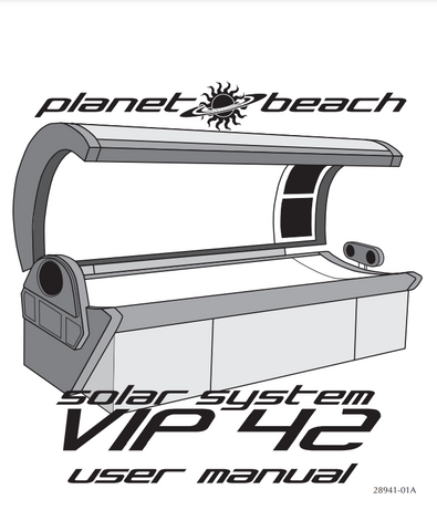 ETS Planet Beach Solar VIP 42 Tanning Bed Manual