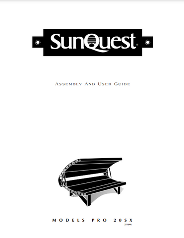 ETS Sunquest Pro 20 SX Tanning Bed Manual