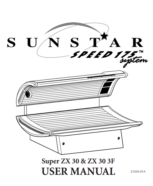 SUNSTAR SPEED SYSTEM 175 SUPER ZX30 AND ZX30 3F MANUAL